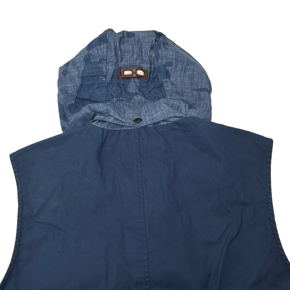 Made by MARSHALL ARTIST M.A. 12 Tailored Hooded Waistcoat Vest Blue Camo Large - Picture 9 of 10